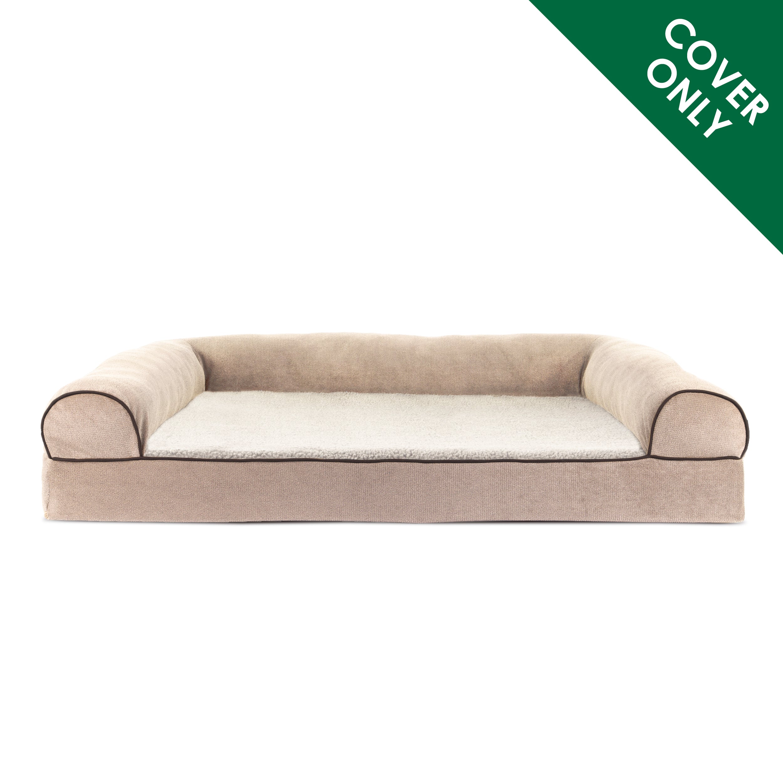 Sofa Dog Bed - Faux Fleece & Chenille - Cover