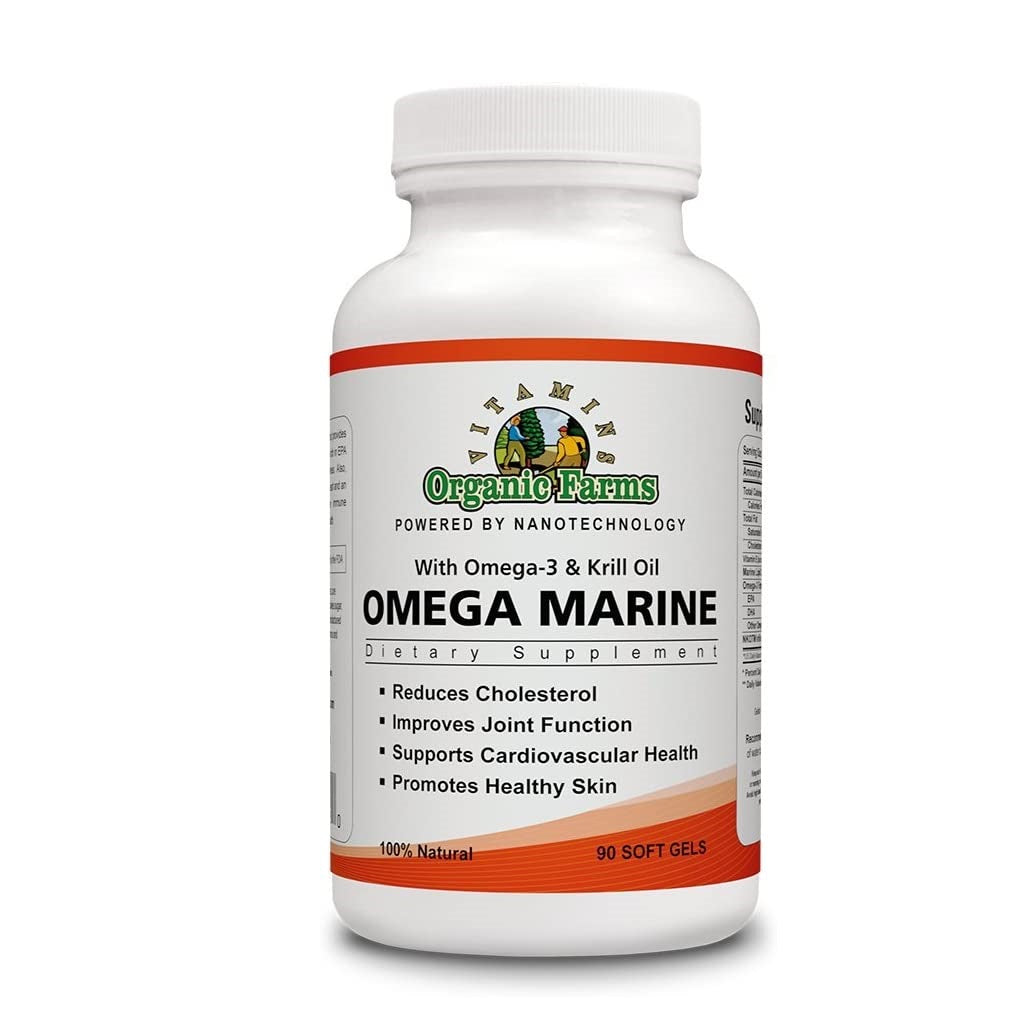 Omega Marine - 90 Tablets - 100% Natural Dietary Supplement