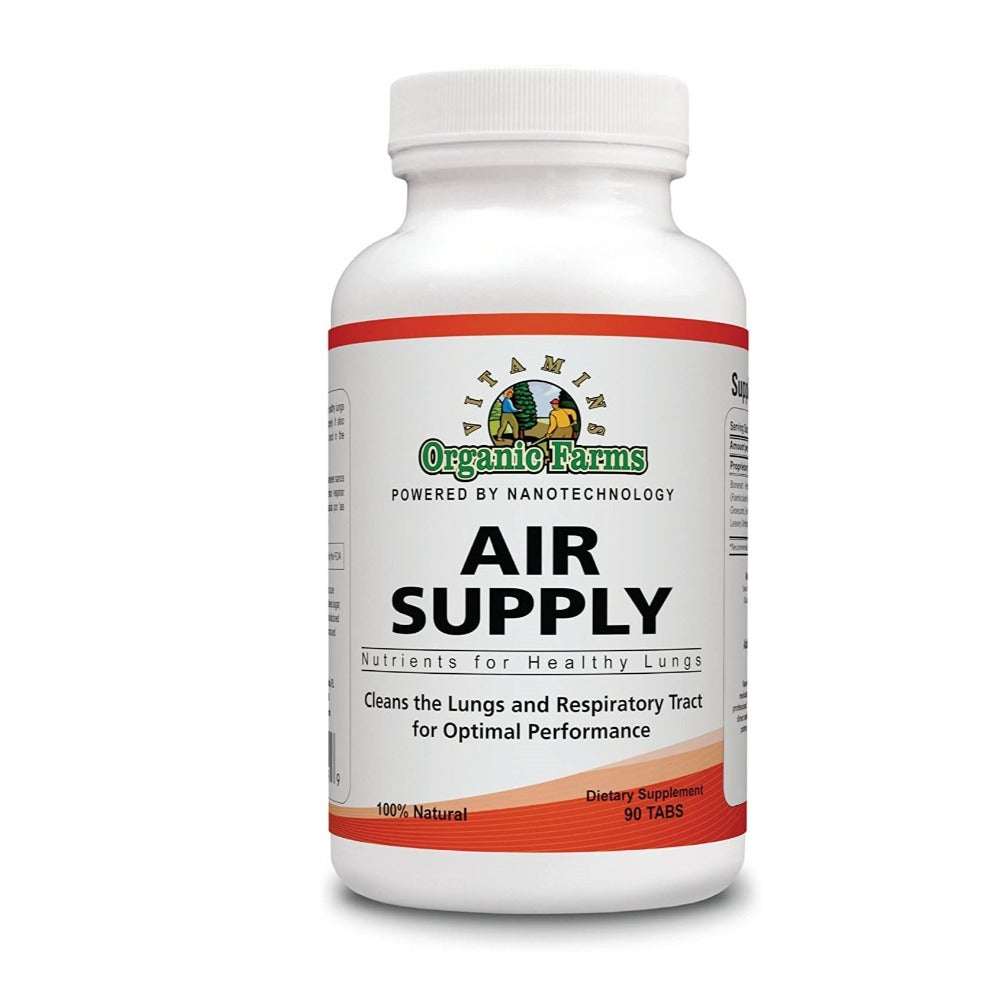 Air Supply - Nutrients for Healthy Lungs - 90 Tablets - 100% Natural Dietary Supplement