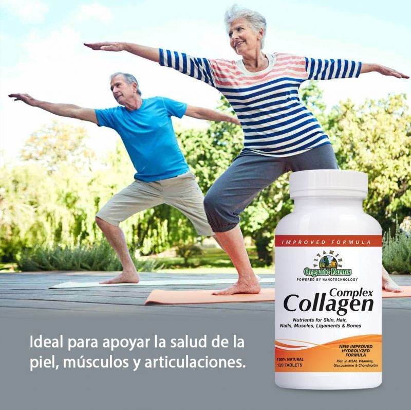 Collagen Complex Hydrolyzed - 120 Tablets - Nourishes and Revitalizes Your Body - 100% Natural Improved Formula.