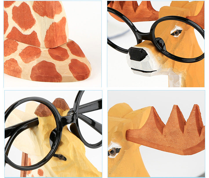 Wooden Eyeglass Holder Animal Sunglasses Holder Novelty Spectacle Holder  Glasses Stand Giraffe Flamingo Gift Funny Hand Carved Desk Accessories For  Wo