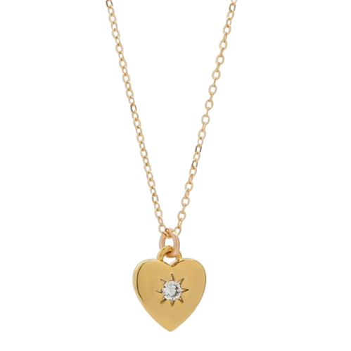 Cz Star Heart Necklace