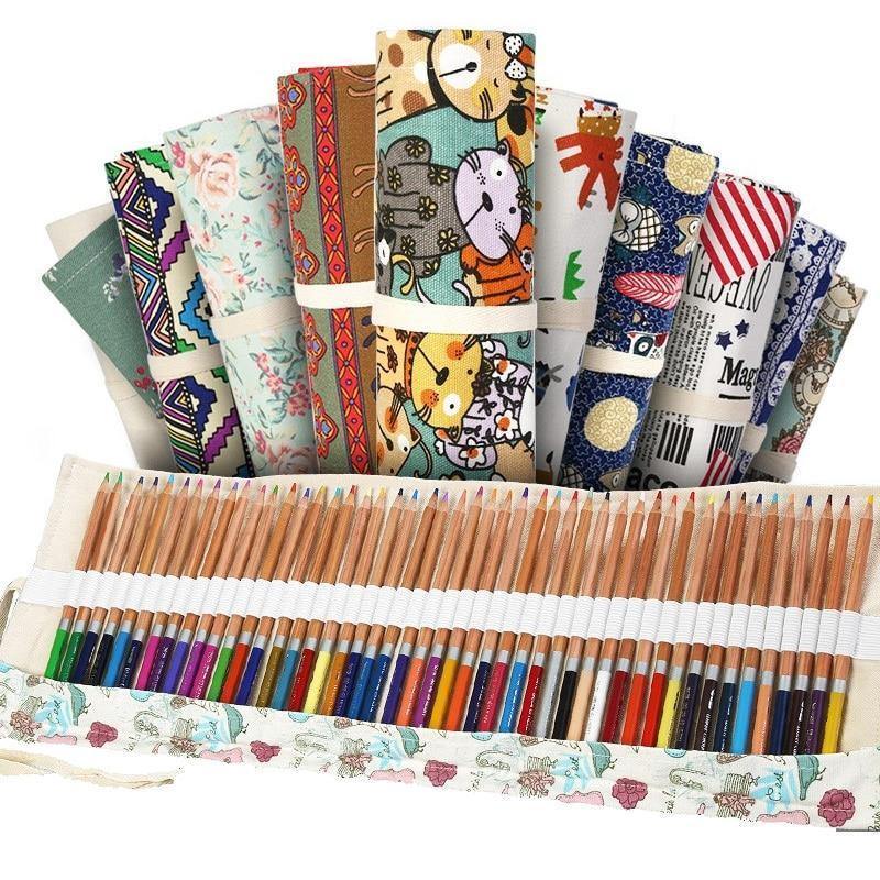 Canvas Roll Up Pencil Holder Wrap