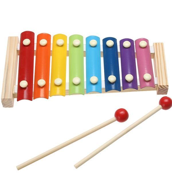 Kids Rainbow Wooden Frame Xylophone