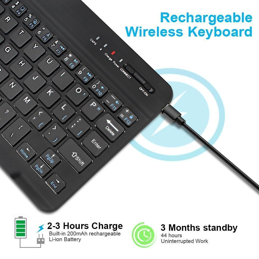 Mini Rechargeable Wireless Bluetooth Keyboard