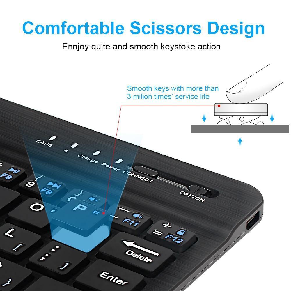 Mini Rechargeable Wireless Bluetooth Keyboard