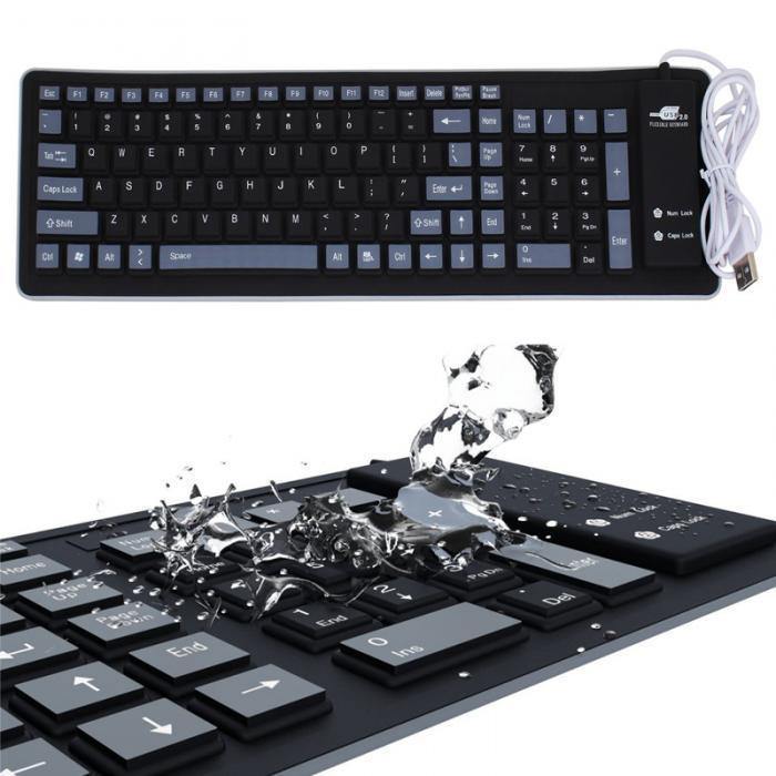 Waterproof Roll Up Wired Keyboard