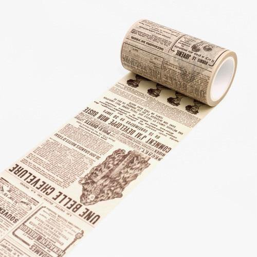 Retro Newspaper Decoration Sticker Tape