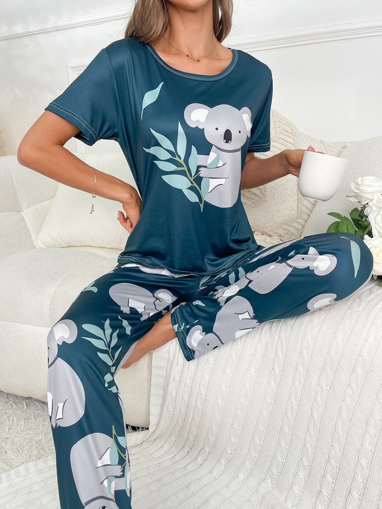 Koala Print Tee & Pants PJ Set