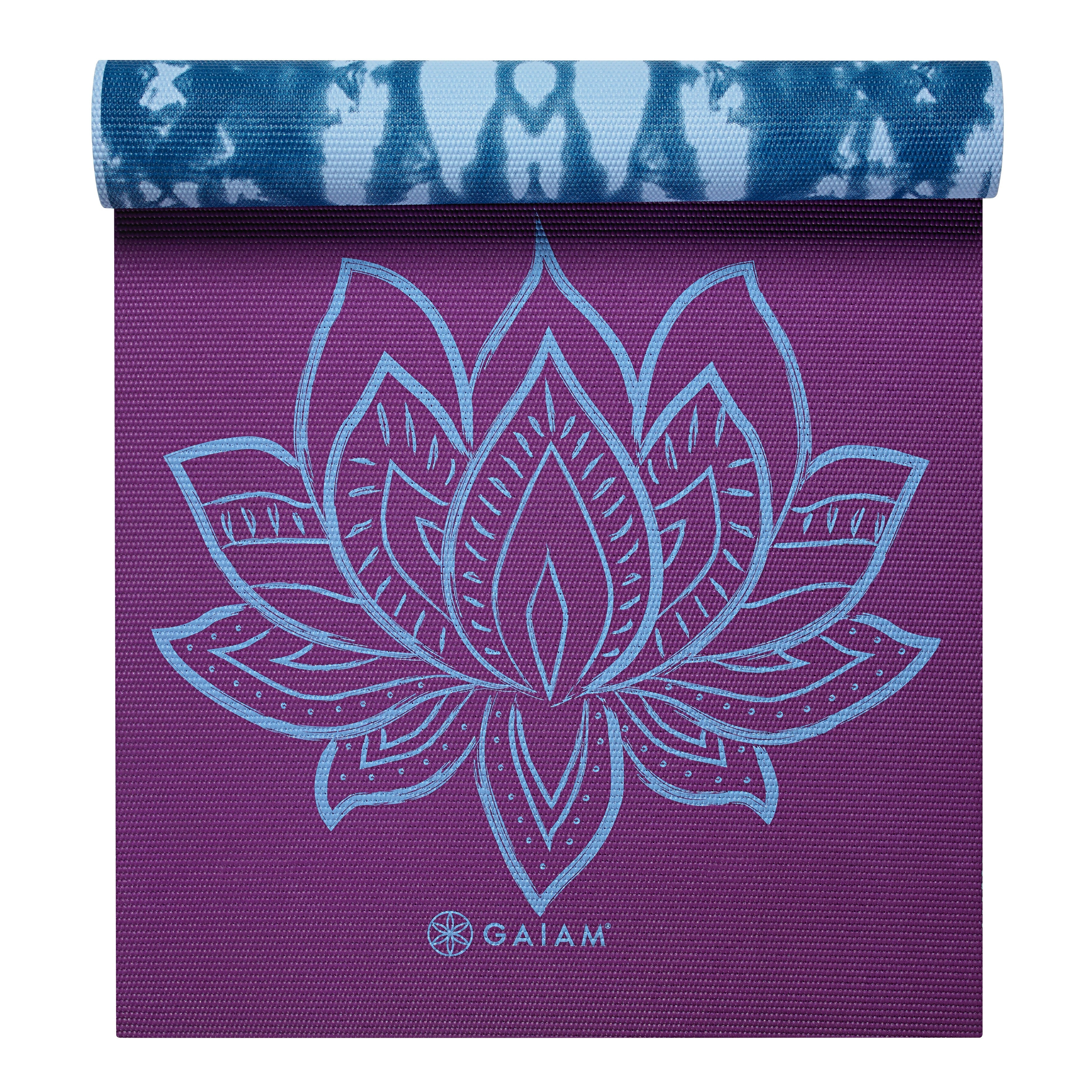 Premium Reversible Purple Lotus Yoga Mat (6mm)