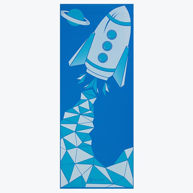 Kids Blue Rocket Yoga Mat (3mm)