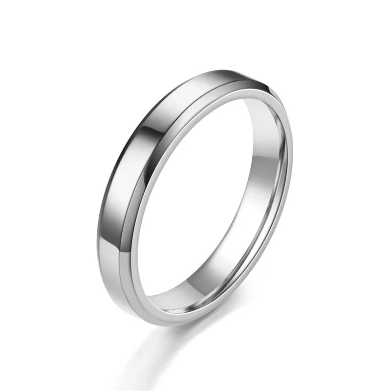 For Him Classic Temperament Fashion Glossy Stainless Steel Ring