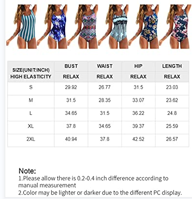 UPOPBY Women's Color block print one-piece swimsuit size