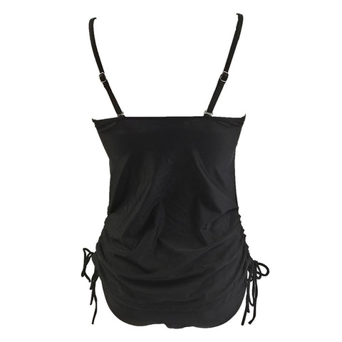 Upopby Pleated Belly Control Two-Piece Swimsuit details