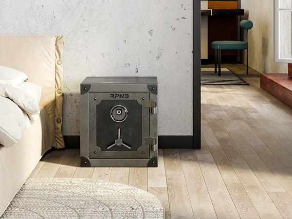 注目ショップ Large RPNB Home Box Safe Biometric Style Retro Fingerprint ギター