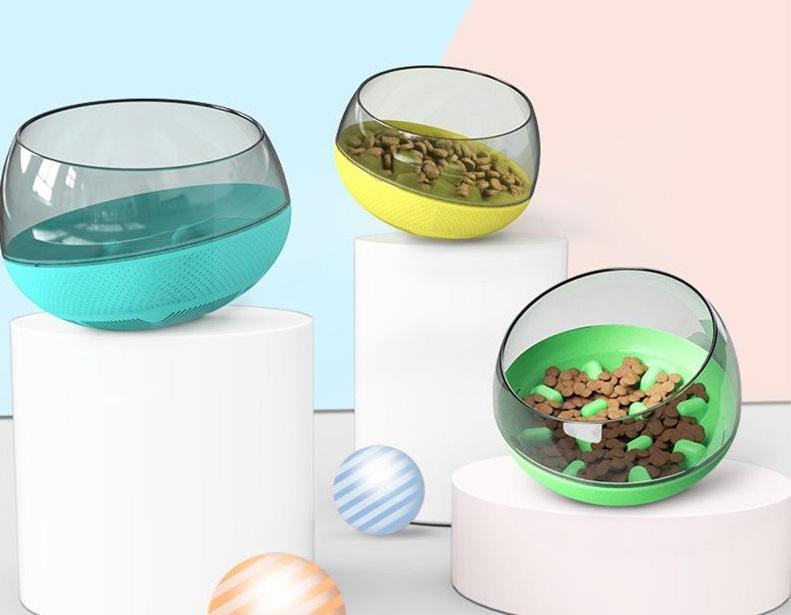 Cylindrical Shaped Slow Food Pet Bowl