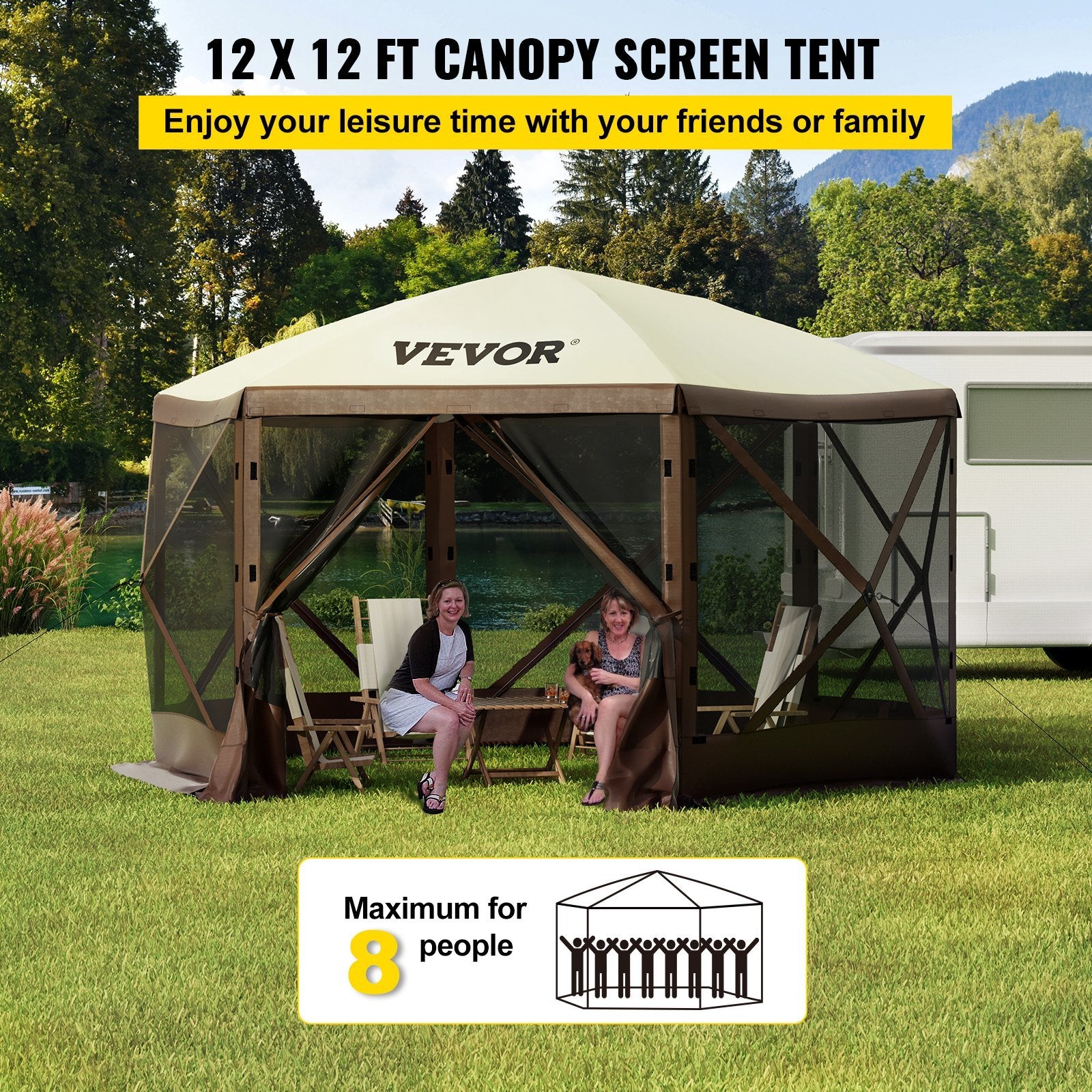 VEVOR Camping Gazebo Screen Tent