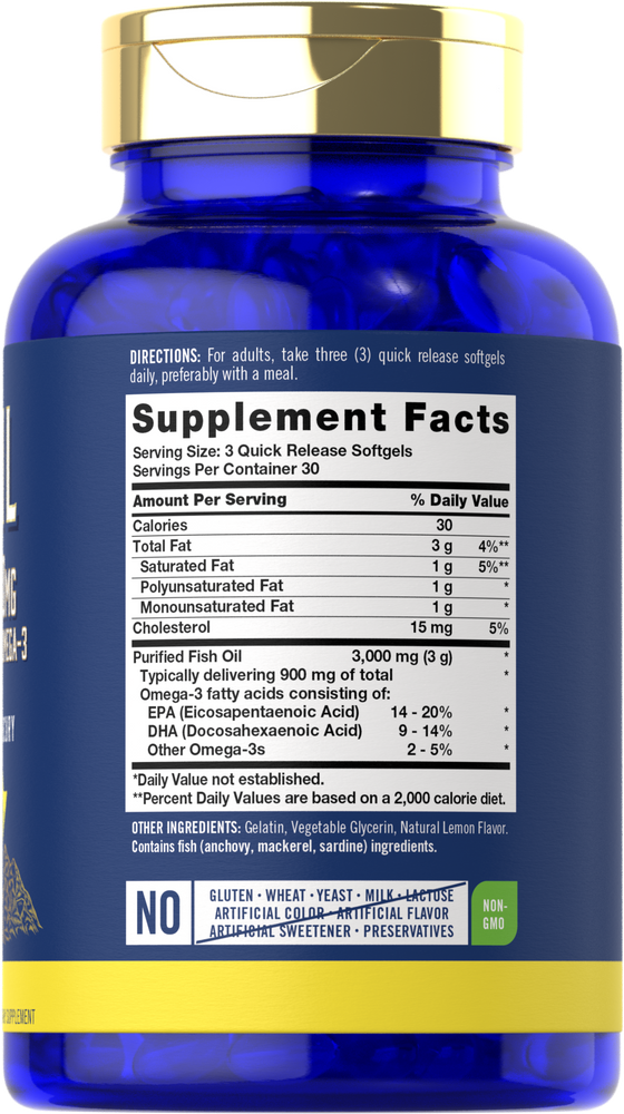 Fish Oil 3000mg | 90 Softgels