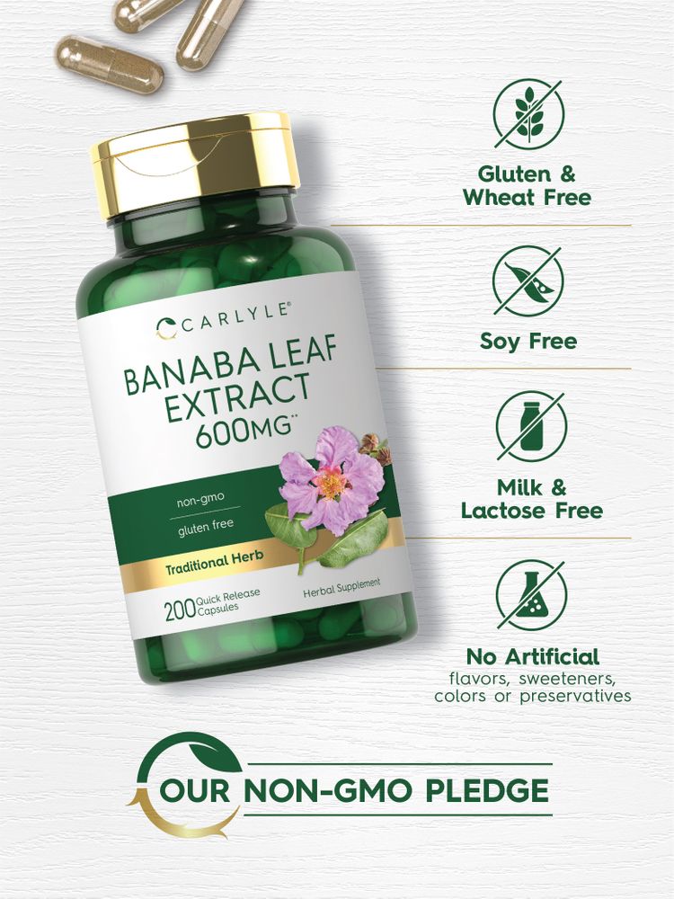 Banaba Leaf Extract 600mg | 200 Capsules