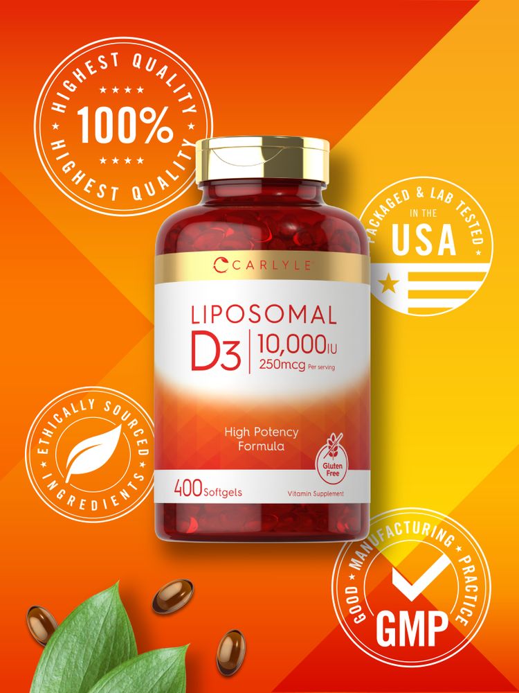 Vitamin D-3 10,000IU | 400 Liposomal Softgels