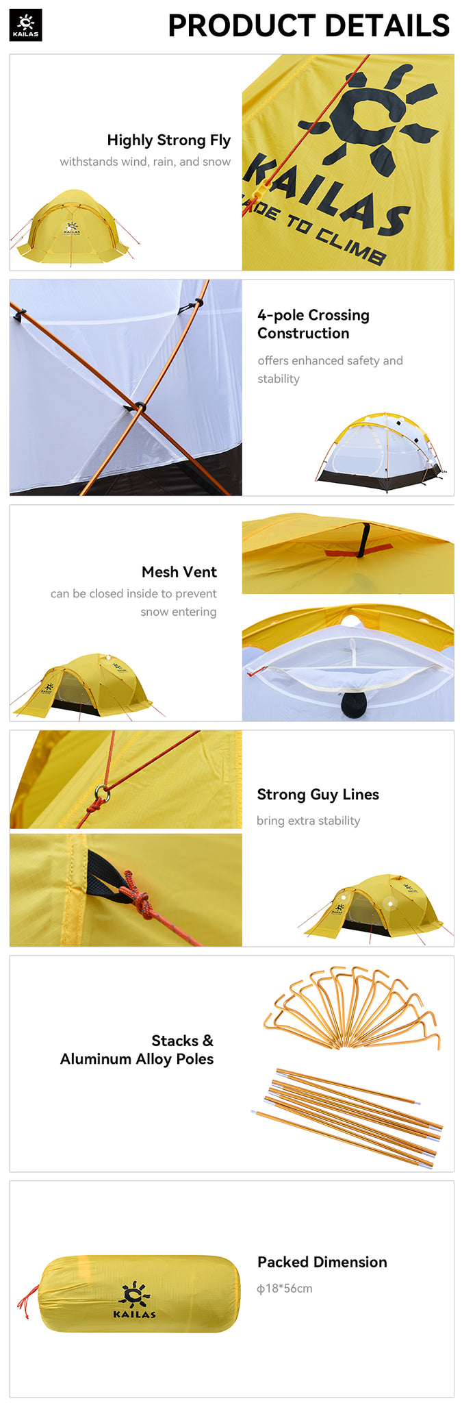KAILAS X3 Alpine Tent Product Details