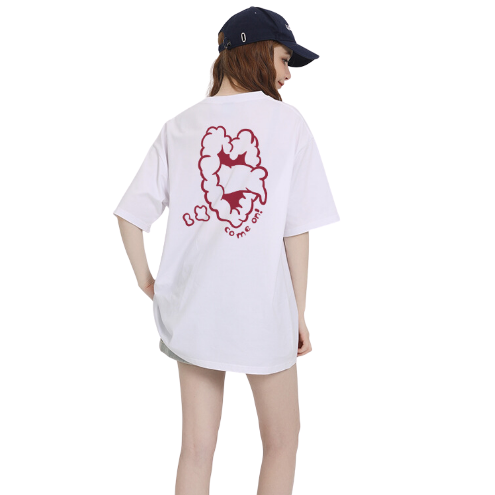 Cartoon Heart Bunny Couple T-shirt