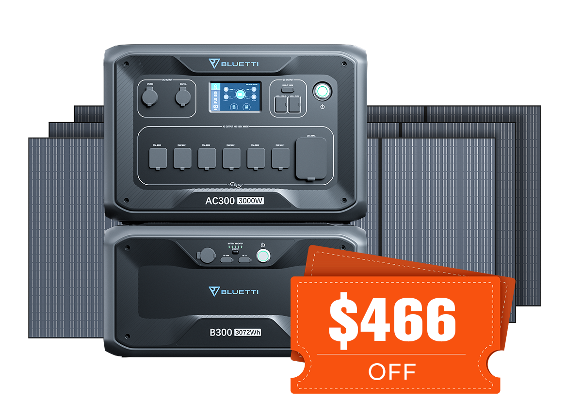   AC300+B300+3*PV350 Solar Generator Kit