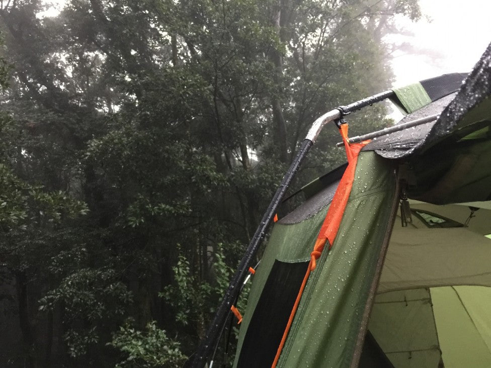 camping in the rain