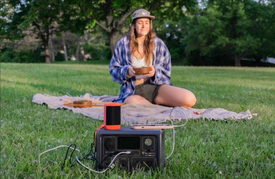 camping with a solar generator