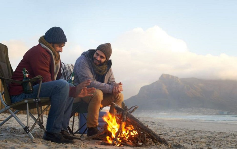 staying warm while camping in winter