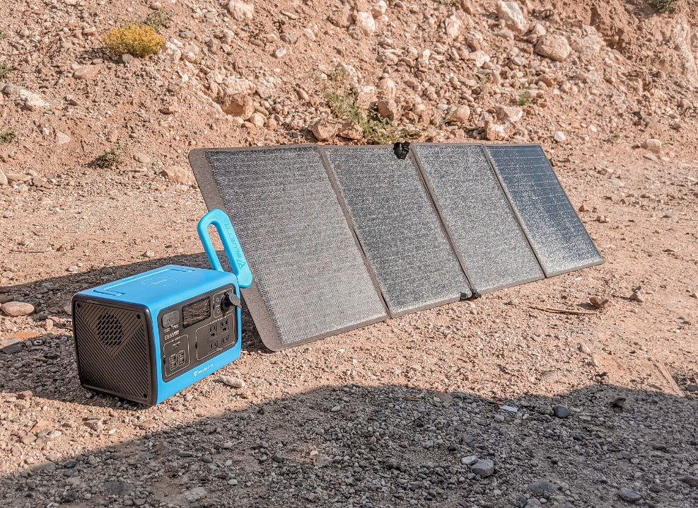 solar generator in sand place