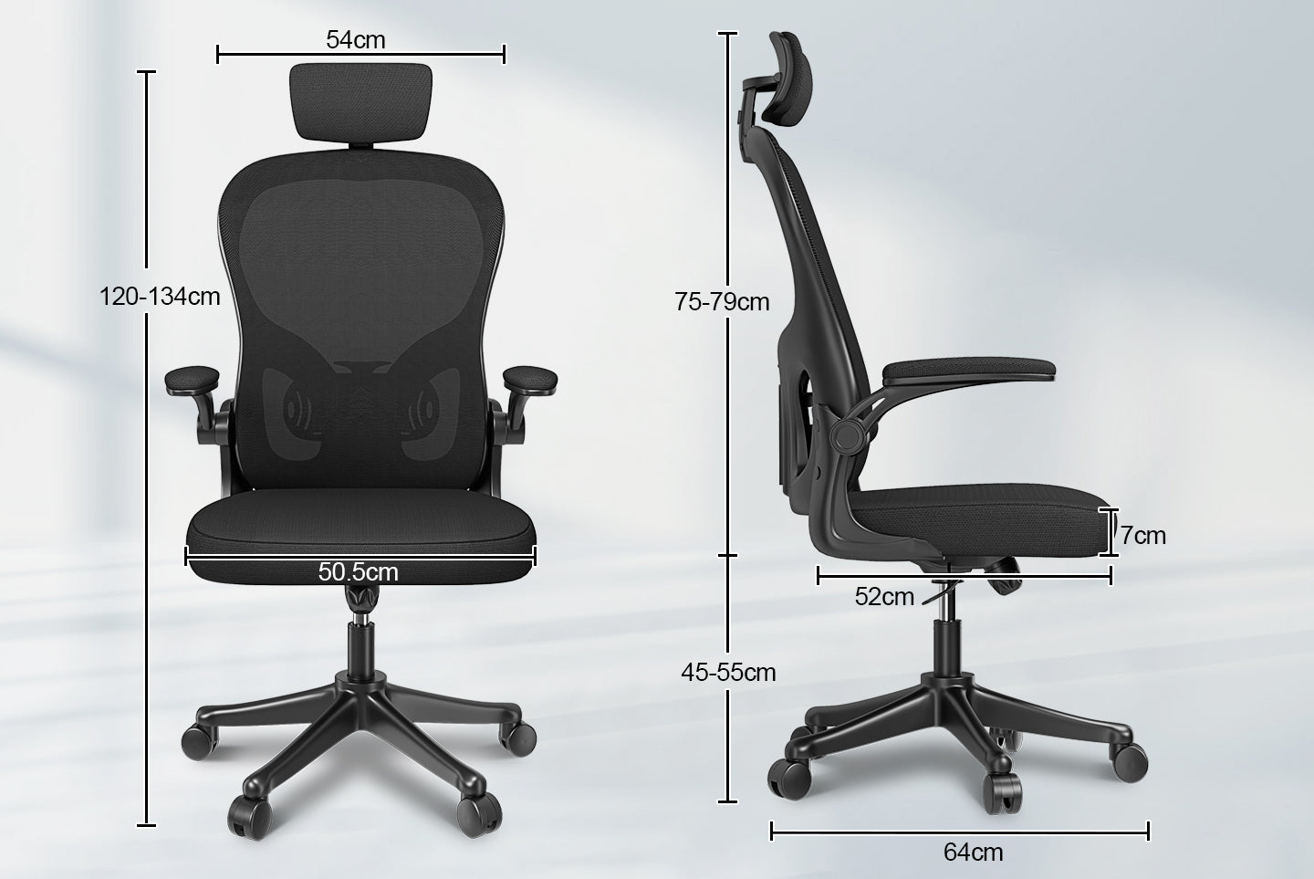Chaise de bureau ergonomique et contemporaine avec support lombaire -  Labureautheque