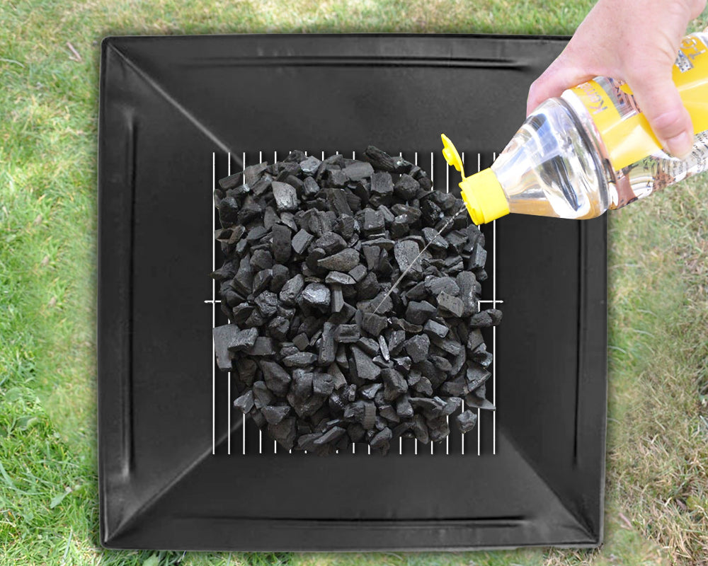 Light the Charcoal Fire Pit with Lighter Fluid