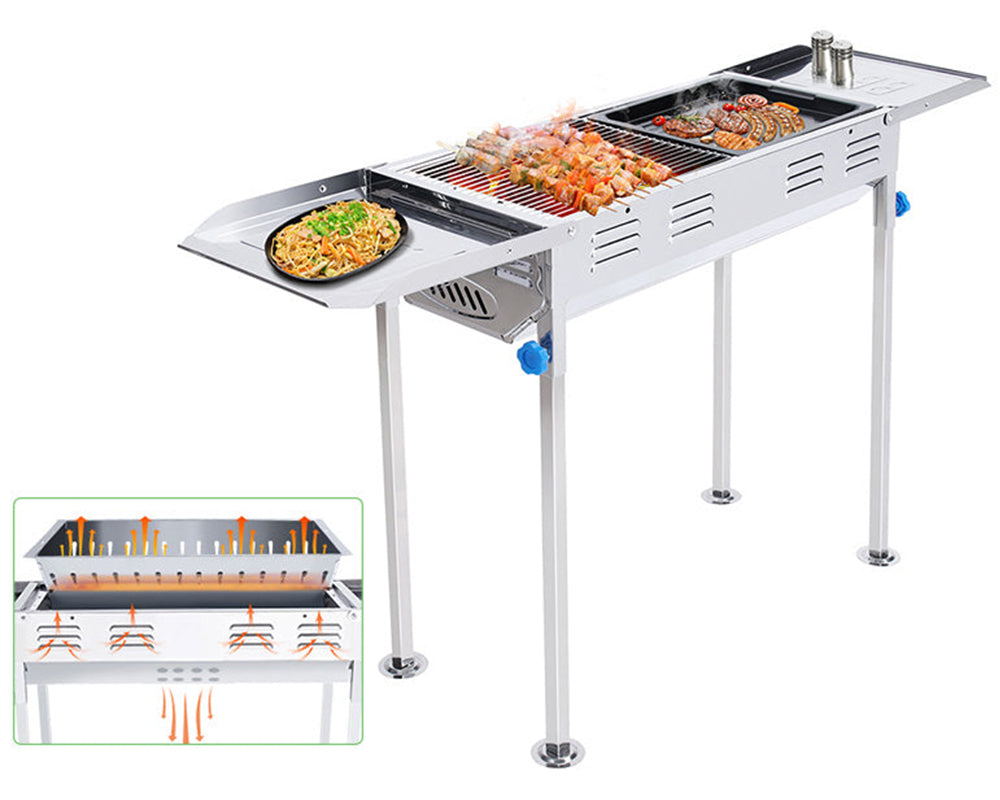 Stainless Steel Grill with Even Heat Distribution