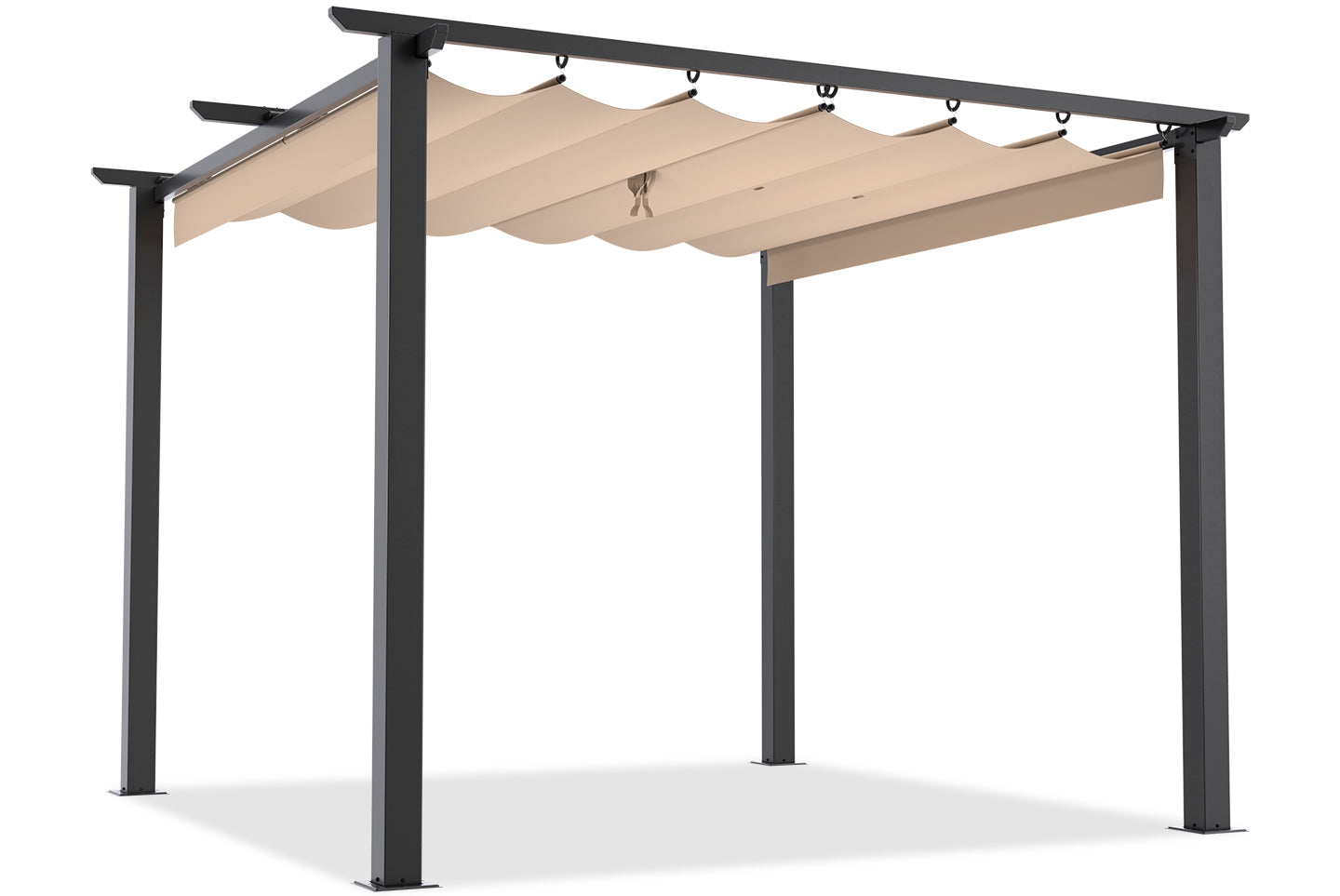 Product photograph of 3x3m Outdoor Retractable Pergola With Canopy Patio Metal Shelter For Garden Gazebo from RattanTree