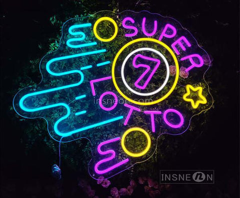 InsNeon Factory Super Lotto Space Bar Custom Neon Signs