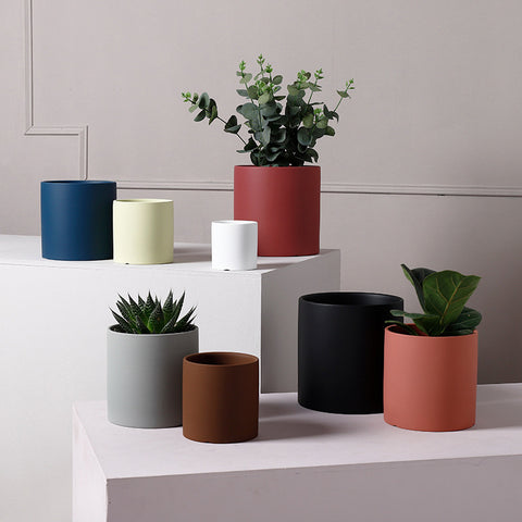 FP050 Halona Colorful Big Ceramic Pot - A Vibrant Statement Piece for Plant  Lovers