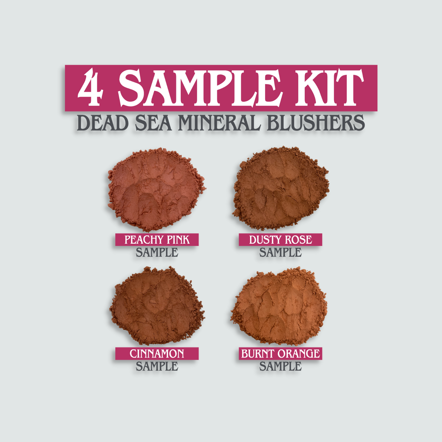 4 SAMPLE KIT DEAD SEA MINERAL BLUSHERS