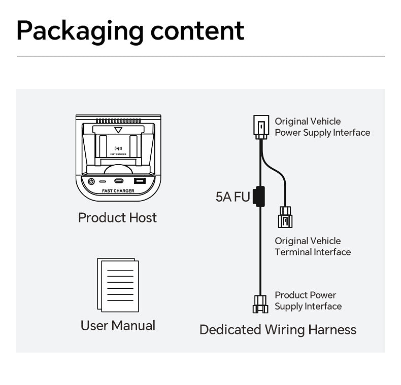 Car Wireless Mercedes A-Class Mobile Phone Charger 2012-2018