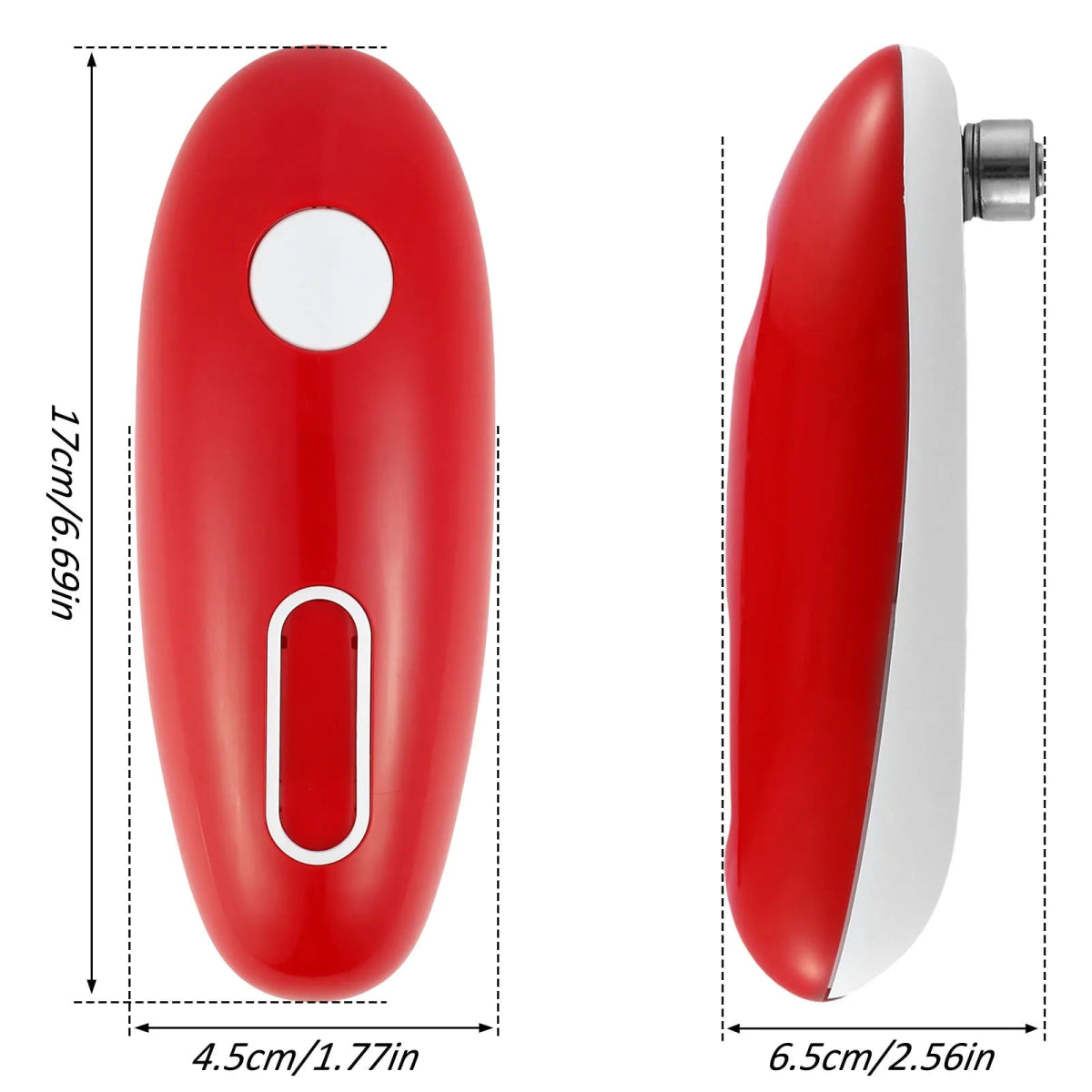 Portable Electric Can Opener Smooth Edge Automatic Can Opener One Touch Switch Hand Free Electric Tin Opener Battery Powered