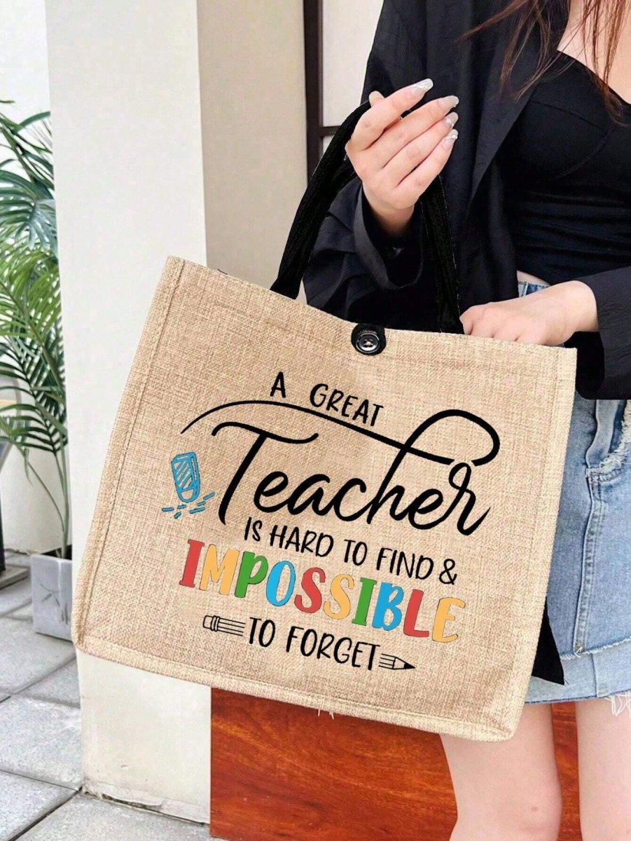 Versatile Linen Tote Bag: The Perfect Teacher Appreciation Gift for Every Occasion