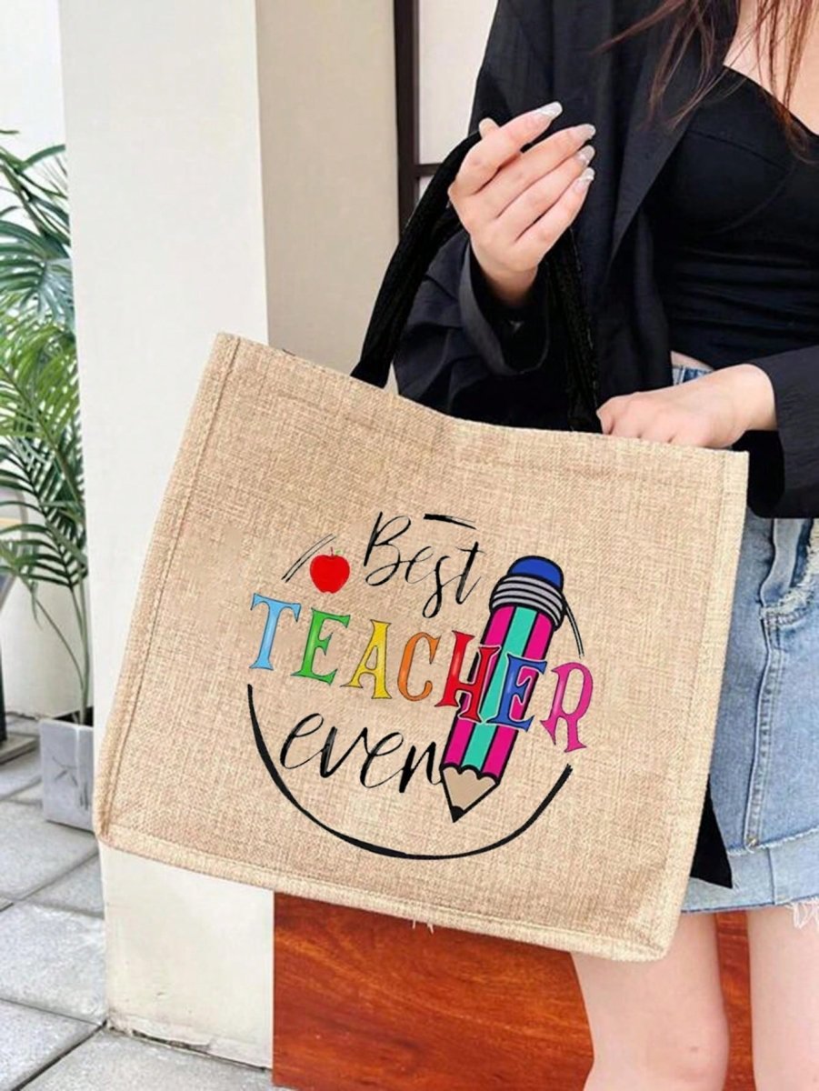 Versatile Linen Tote Bag: The Perfect Teacher Appreciation Gift for Every Occasion