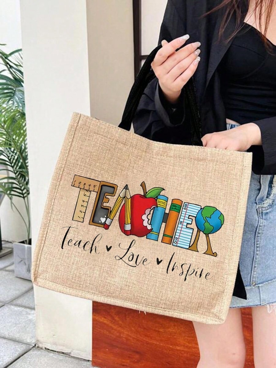 Versatile Linen Tote Bag: The Perfect Teacher Appreciation Gift for Every Occasion