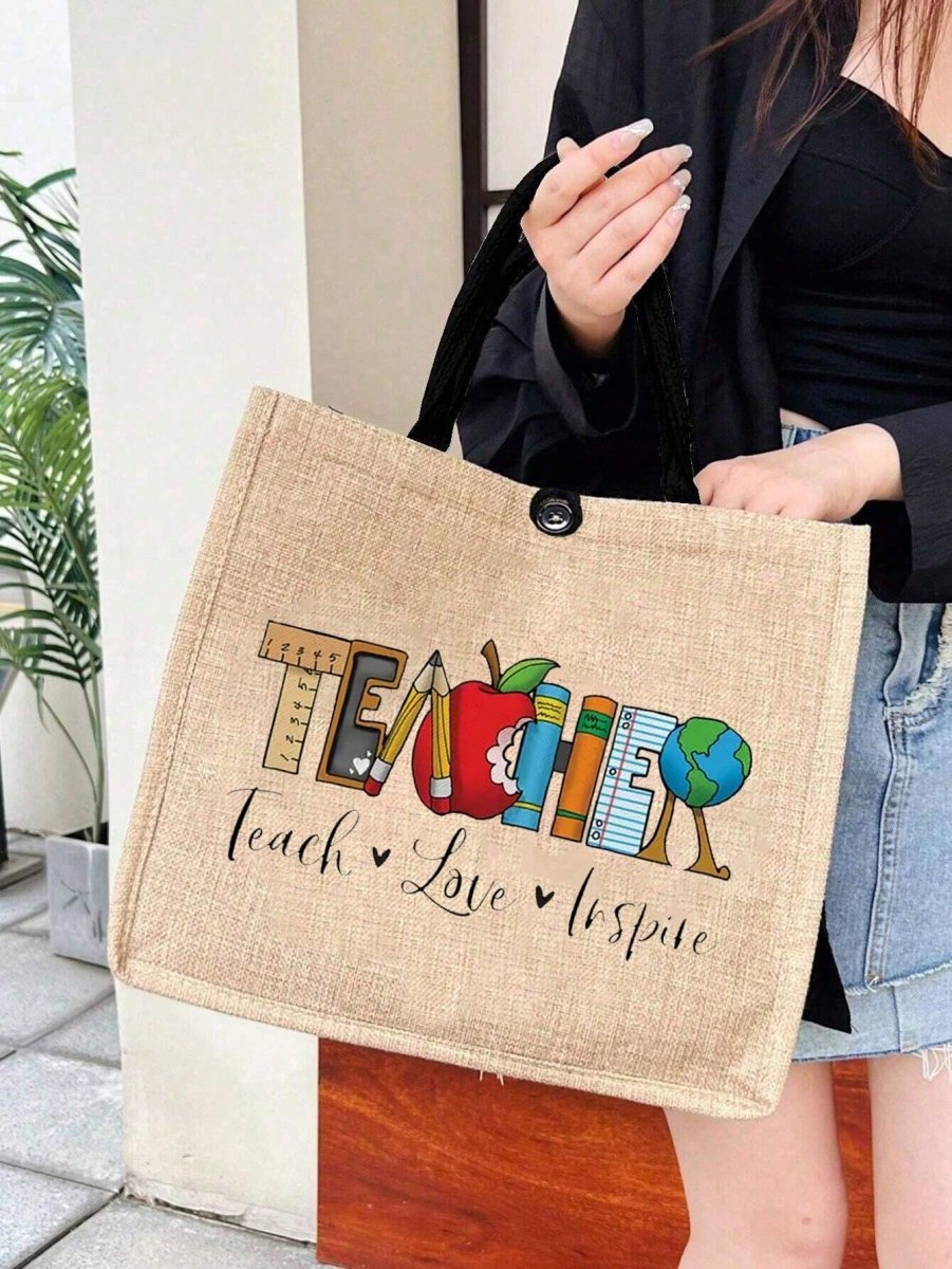 Versatile Linen Tote Bag: The Perfect Teacher Appreciation Gift for Every Occasion