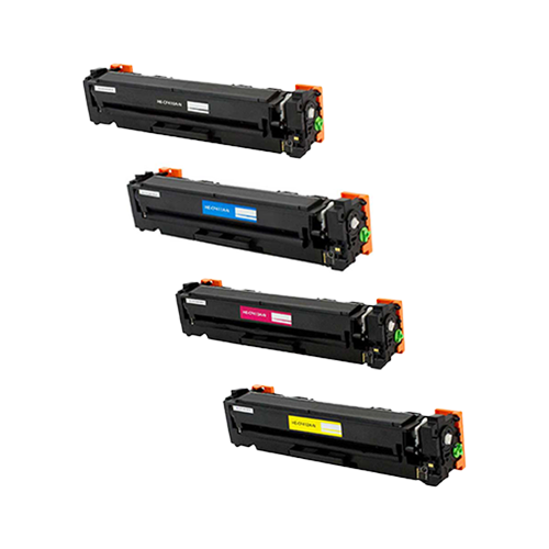 Compatible HP 410A Toner Cartridges - 4-Pack Color Set (CF410A, CF411A, CF412A, CF413A)