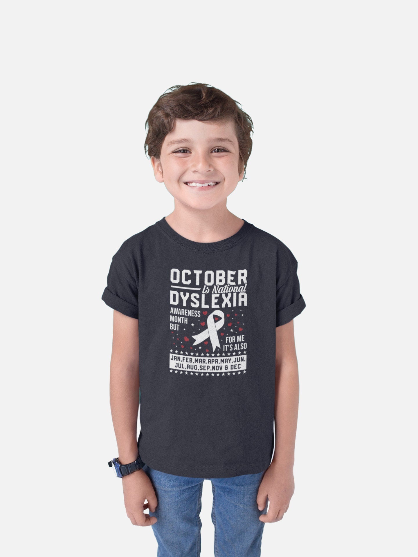 October is Dyslexia Awareness Month Shirt Ribbon Shirt Dyslexia Teacher Tshirt Dyslexia October Gift