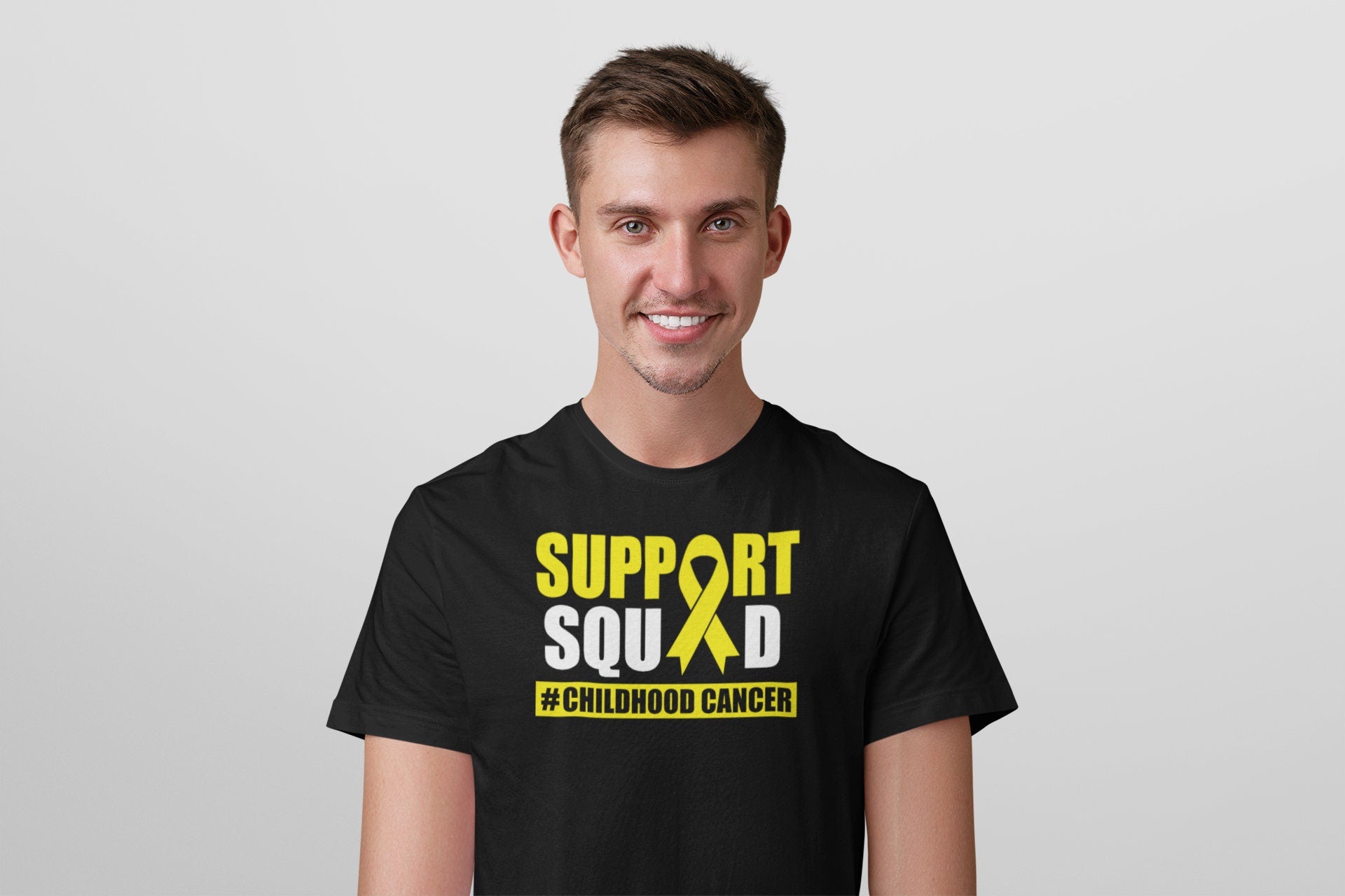 Childhood Cancer Support Squad Shirt, Childhood Cancer Awareness Shirt, Gold Ribbon Shirt