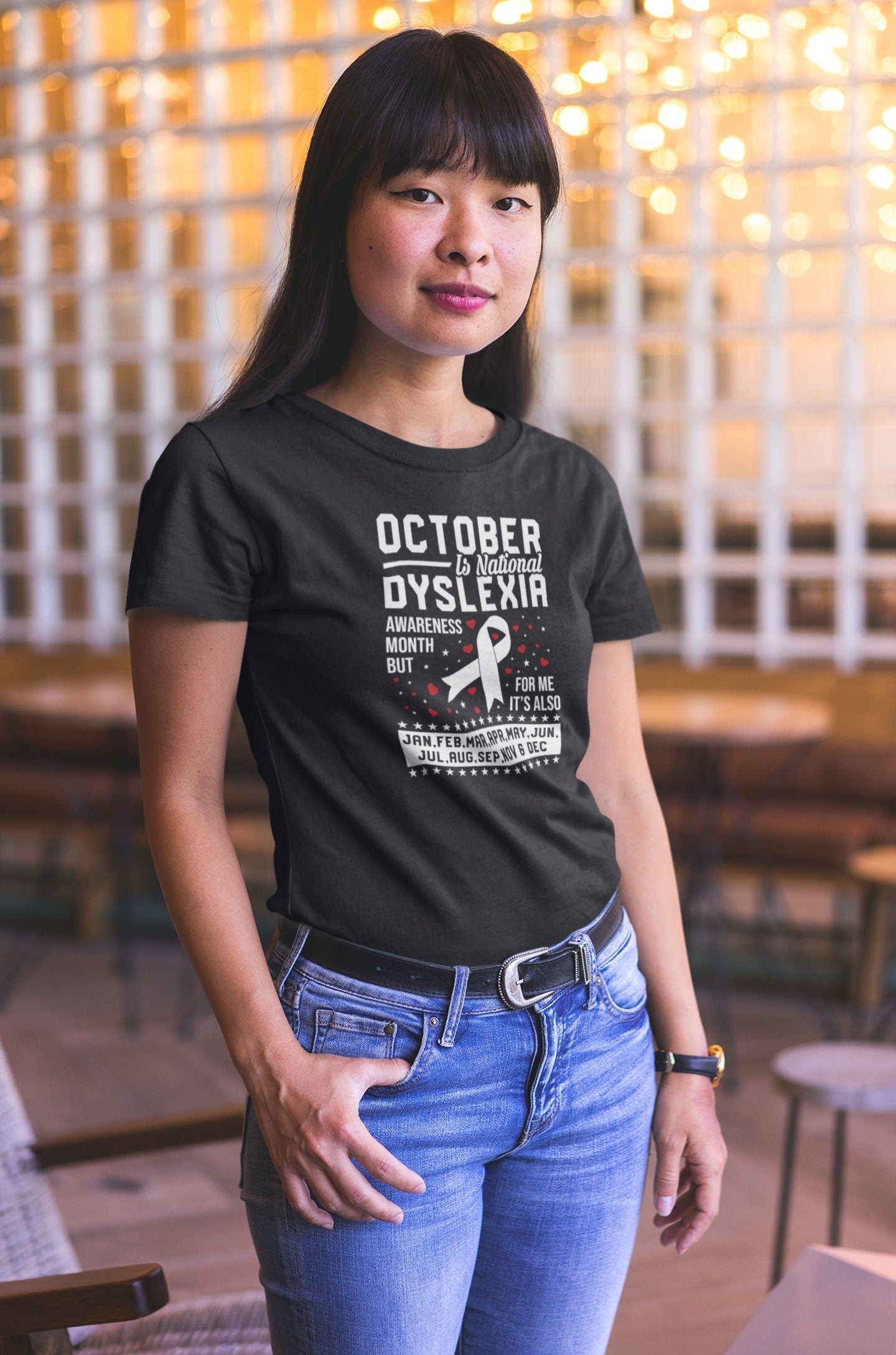 October is Dyslexia Awareness Month Shirt Ribbon Shirt Dyslexia Teacher Tshirt Dyslexia October Gift