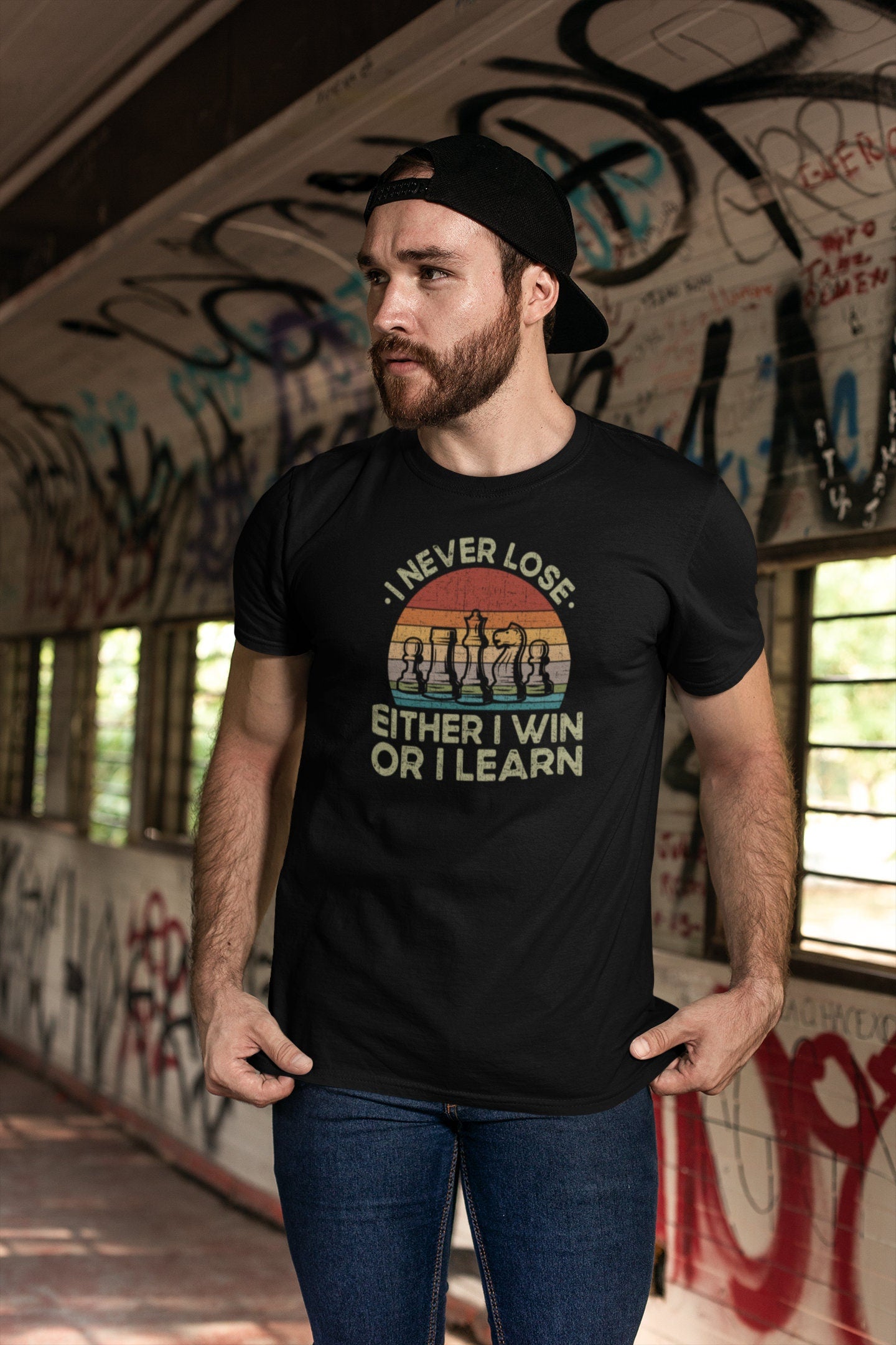 I Never Lose Either I Win Or I Learn Shirt, Funny Chess Shirt, Chess Pieces, Chess Tournament Shirt