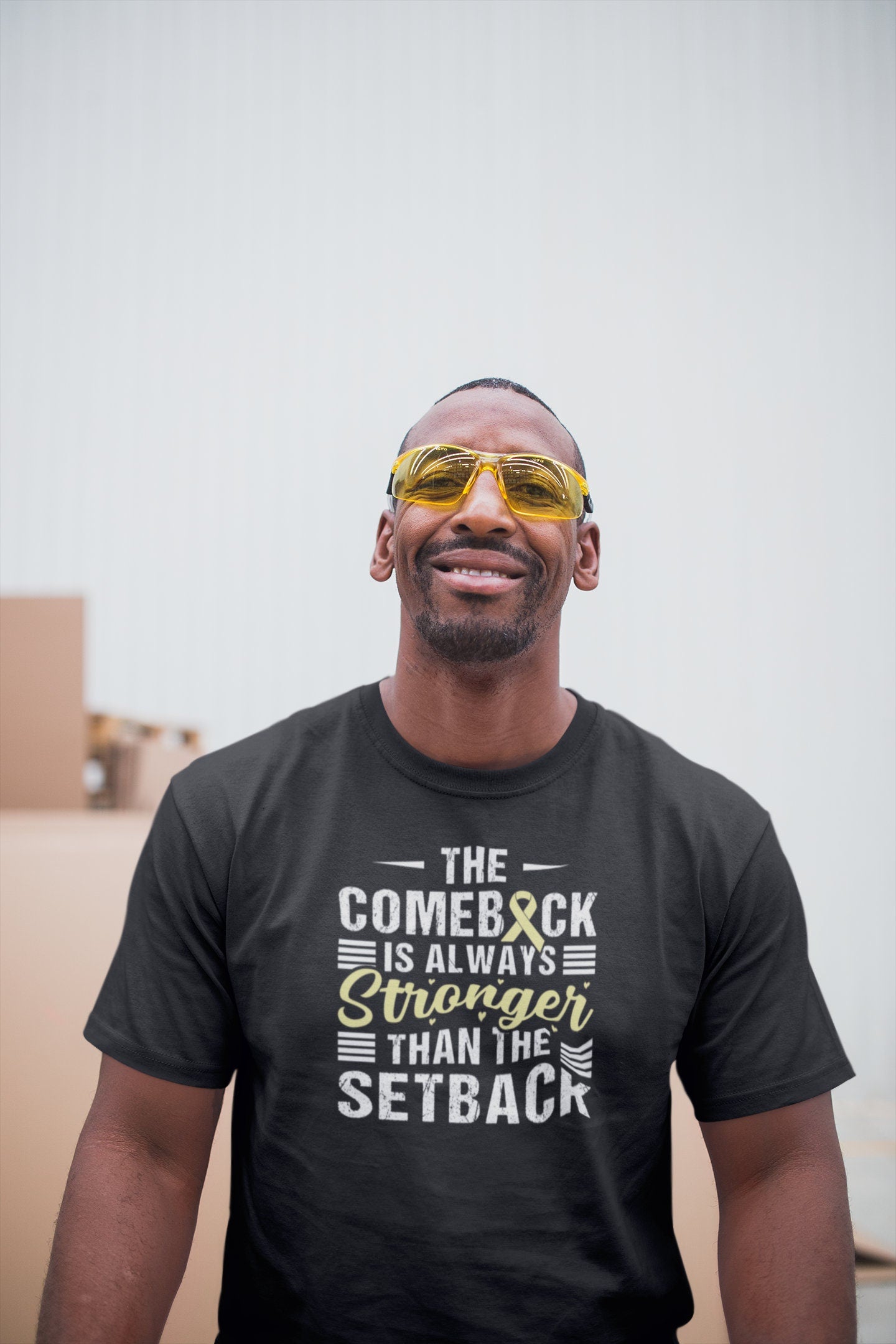 Yellow Sarcoma Bone Cancer Shirt, The Comeback Is Always Stronger Than The Setback Shirt, Sarcoma Cancer Survivor